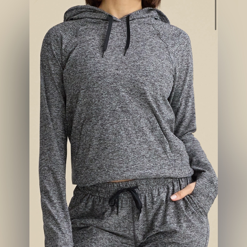 Outdoor Voices Cloudknit Sweatpant/ Sweatshirt Green Heather Soft Lounge Set M